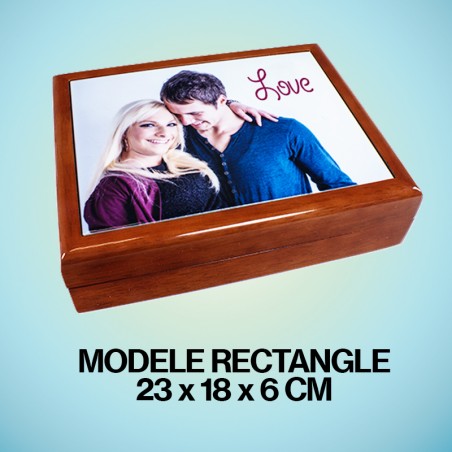 Boîte en bois personnalisée - modèle rectangle